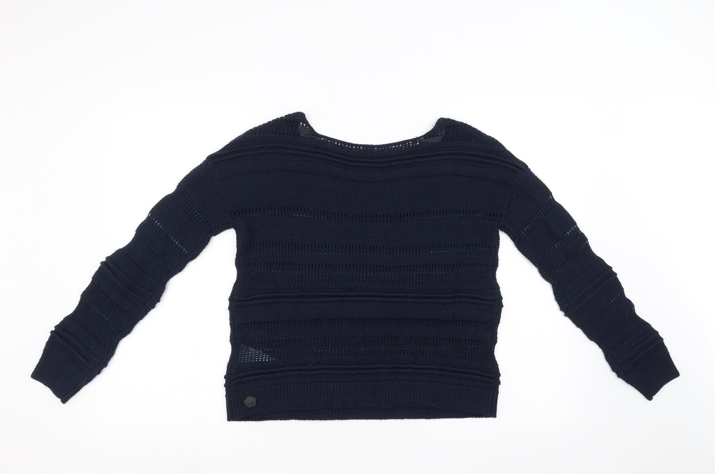 Zakti Womens Blue  Knit Pullover Sweatshirt Size S