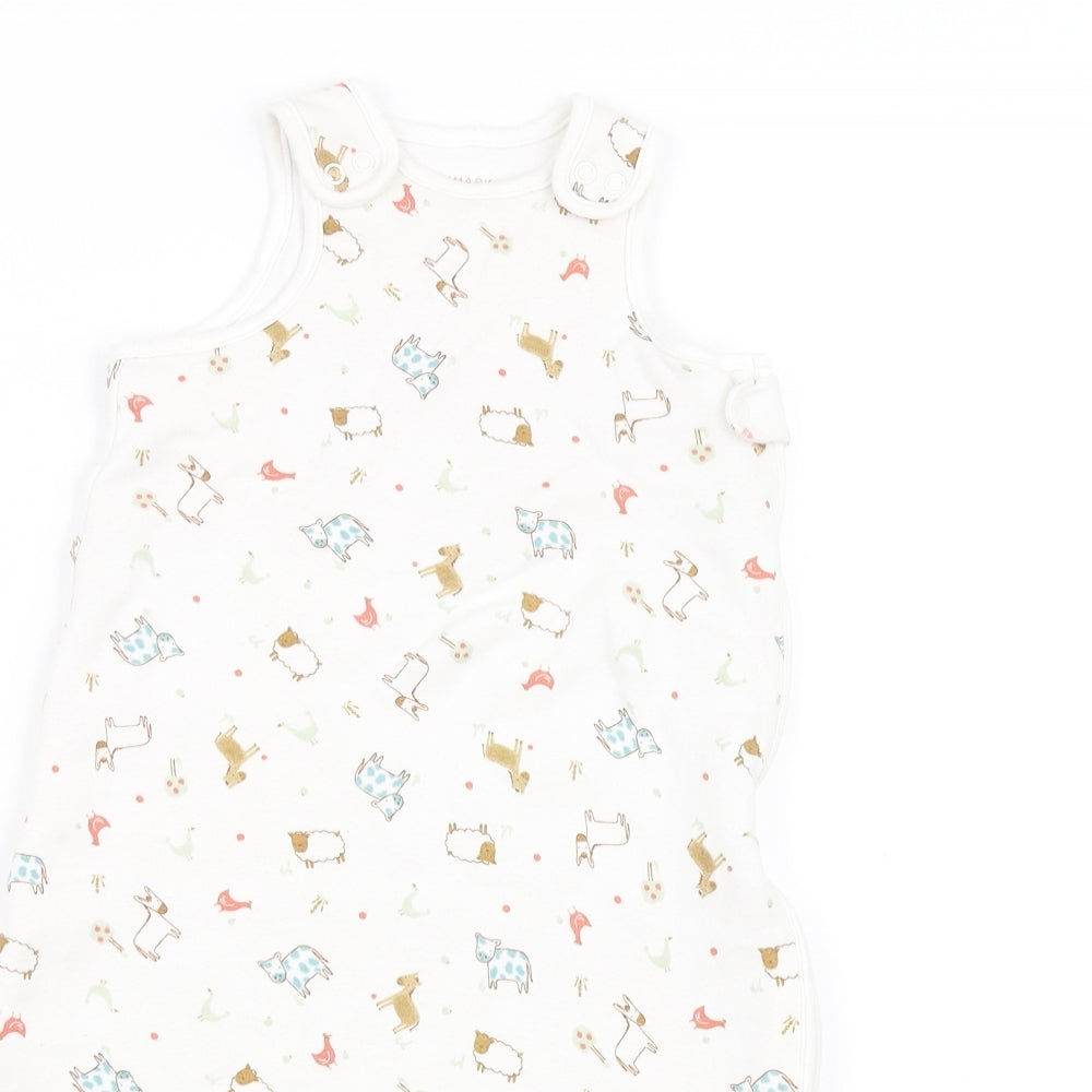 Primark Baby White  Fleece Babygrow One-Piece Size 36 Months