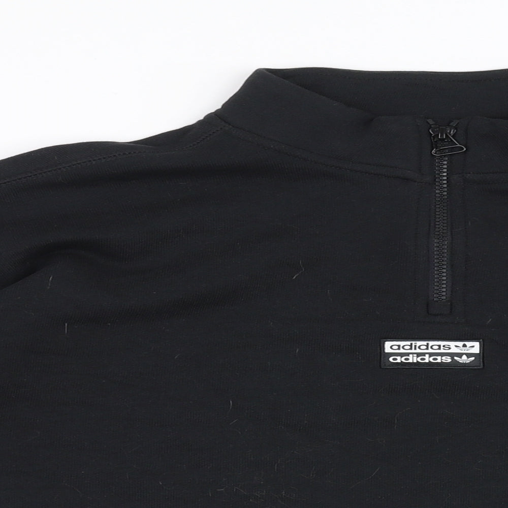 adidas Womens Black   Pullover Sweatshirt Size 14  - cropped