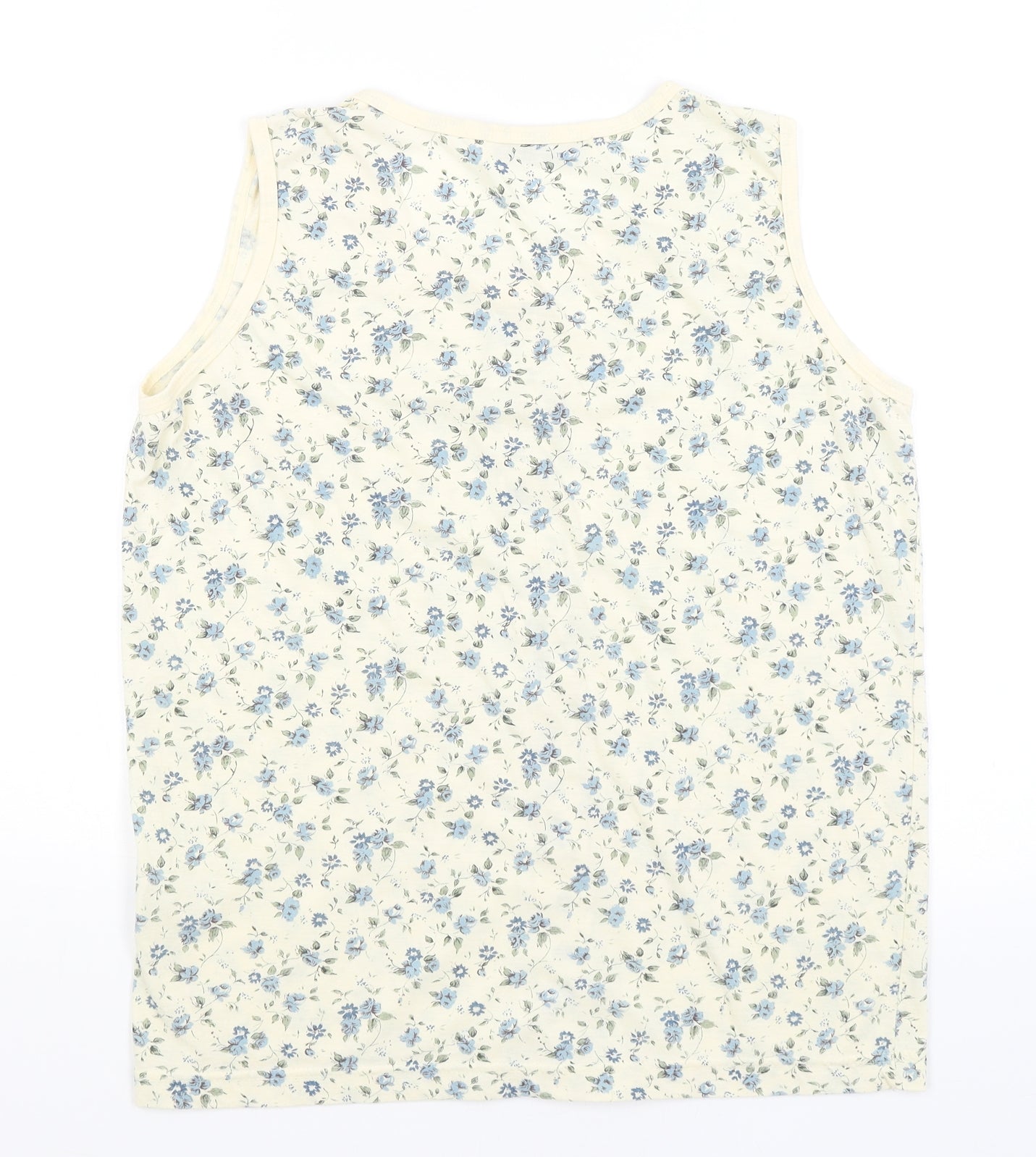 Paramour Womens Yellow Floral  Basic Button-Up Size L