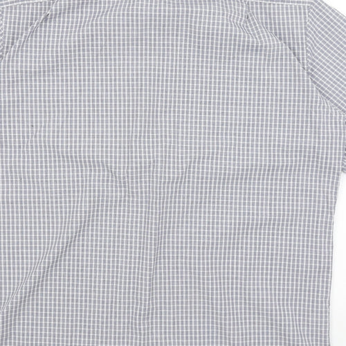 M&S Mens Grey Check   Dress Shirt Size 16