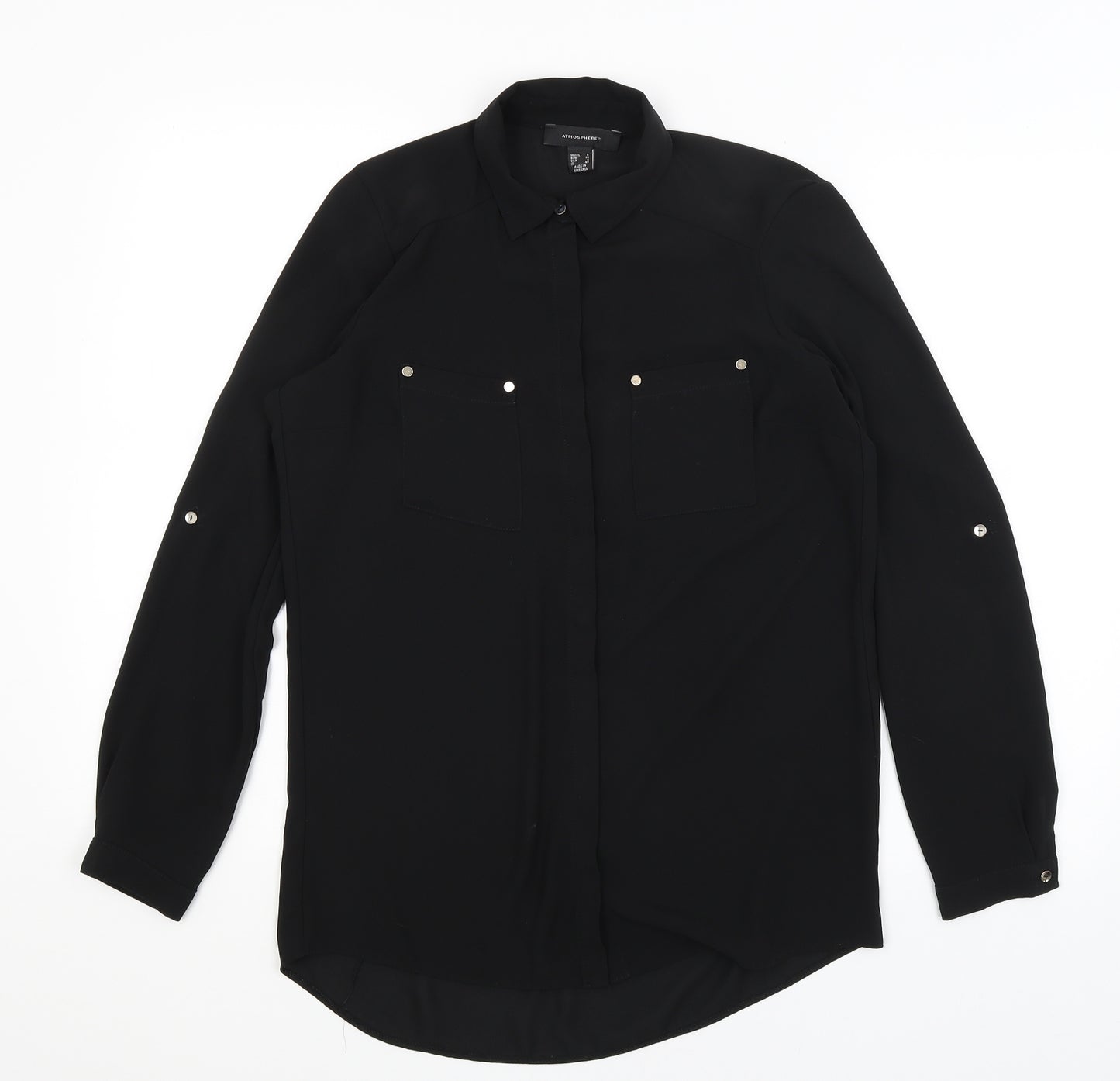 Atmosphere Womens Black   Basic Button-Up Size 8