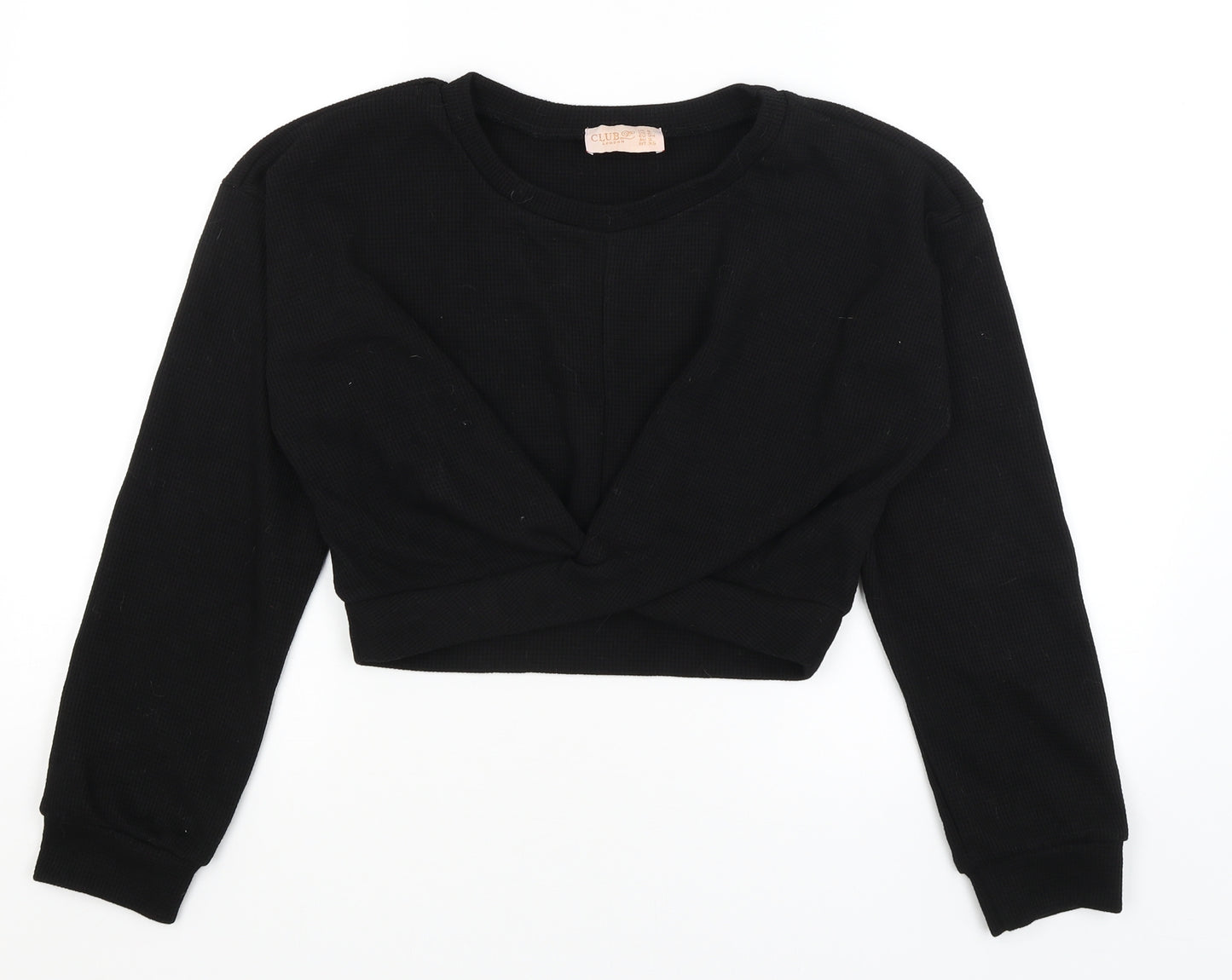 Club London Womens Black   Pullover Jumper Size S