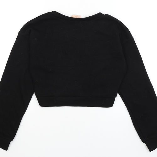 Club London Womens Black   Pullover Jumper Size S