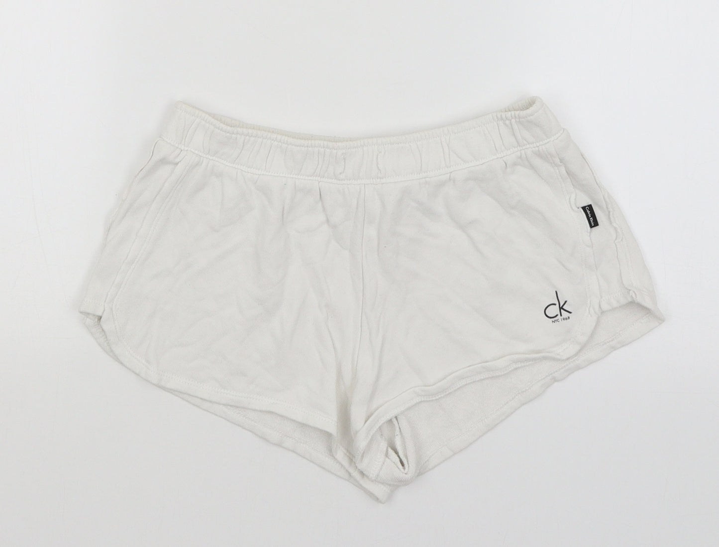 Calvin Klein Womens White   Sweat Shorts Size XS