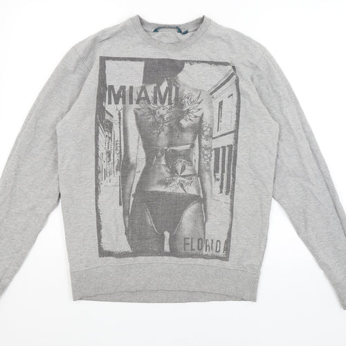 Blue Inc Mens Grey   Pullover Jumper Size M  - Miami Florida