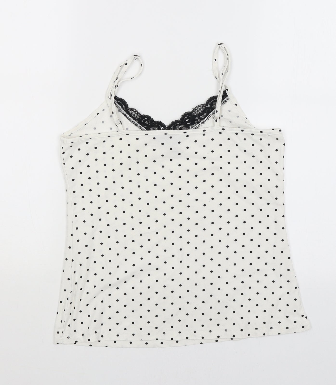 Love to Lounge Womens White Polka Dot  Top Pyjama Top Size XS