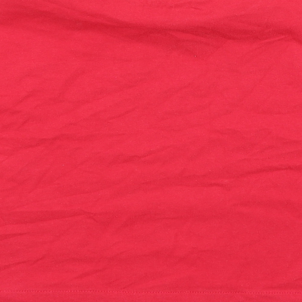 adidas Womens Red   Cropped T-Shirt Size 14