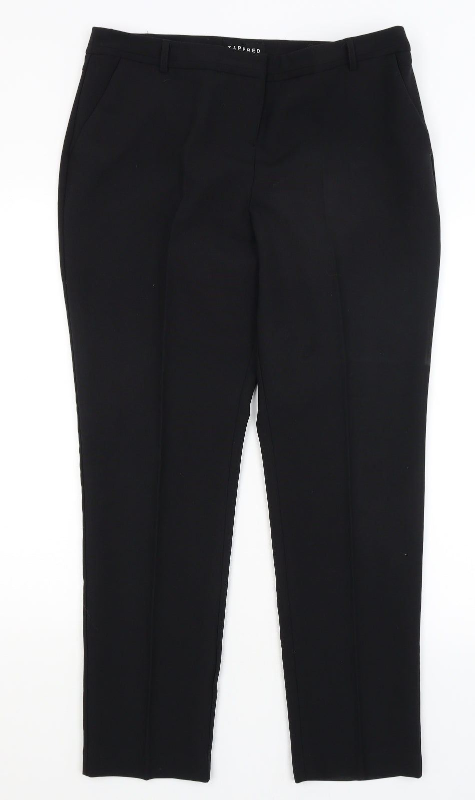 Peacocks Womens Black   Trousers  Size 14 L28 in