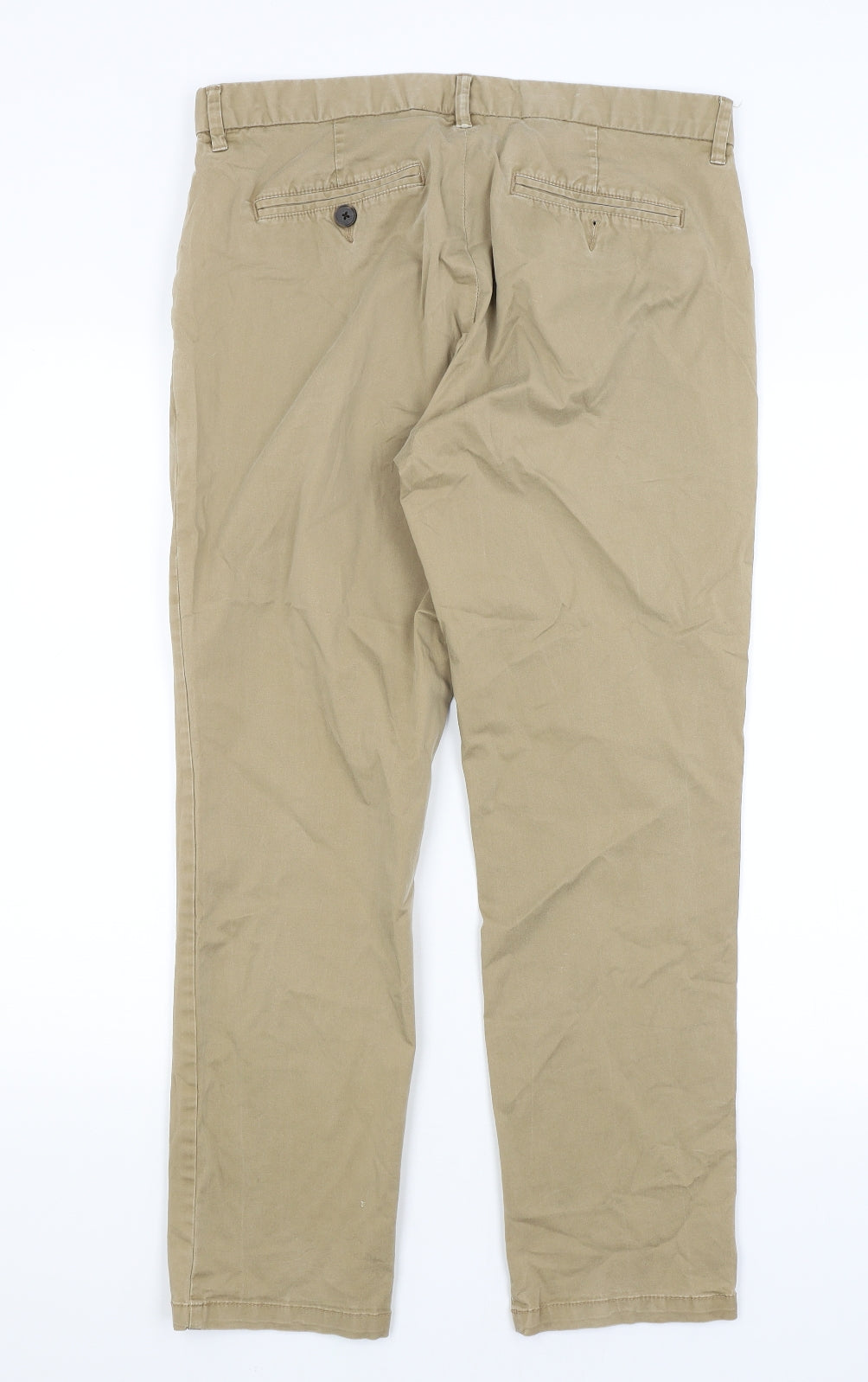 NEXT Mens Brown   Chino Trousers Size 34 in L27 in