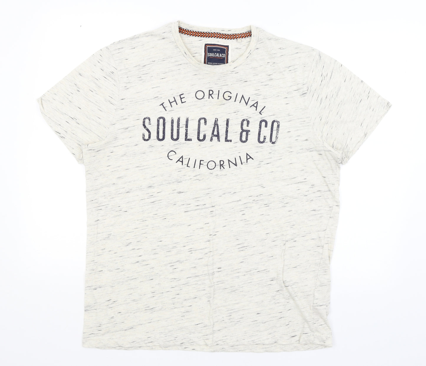 Soul Cal Mens Ivory    T-Shirt Size XL