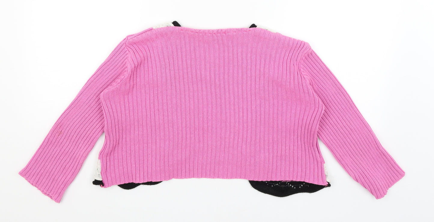 La Zazies Womens Pink   Wrap Jumper Size S