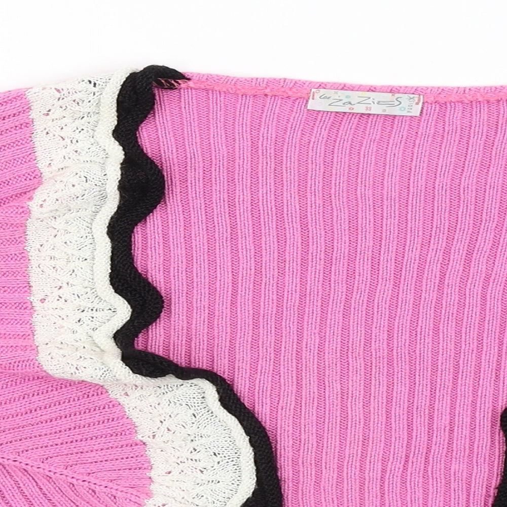 La Zazies Womens Pink   Wrap Jumper Size S