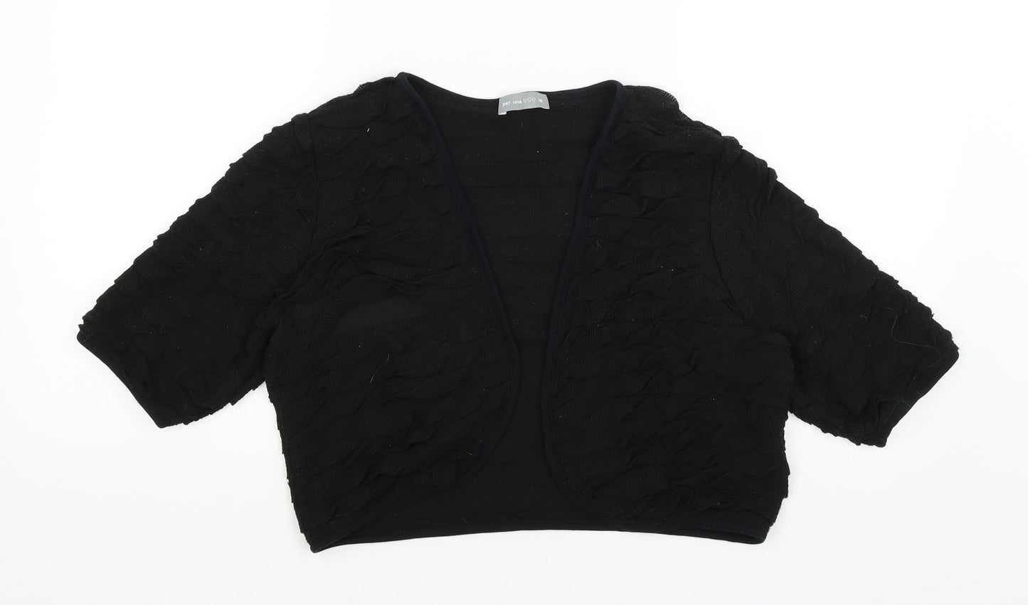 Per Una Womens Black   Wrap Jumper Size 16
