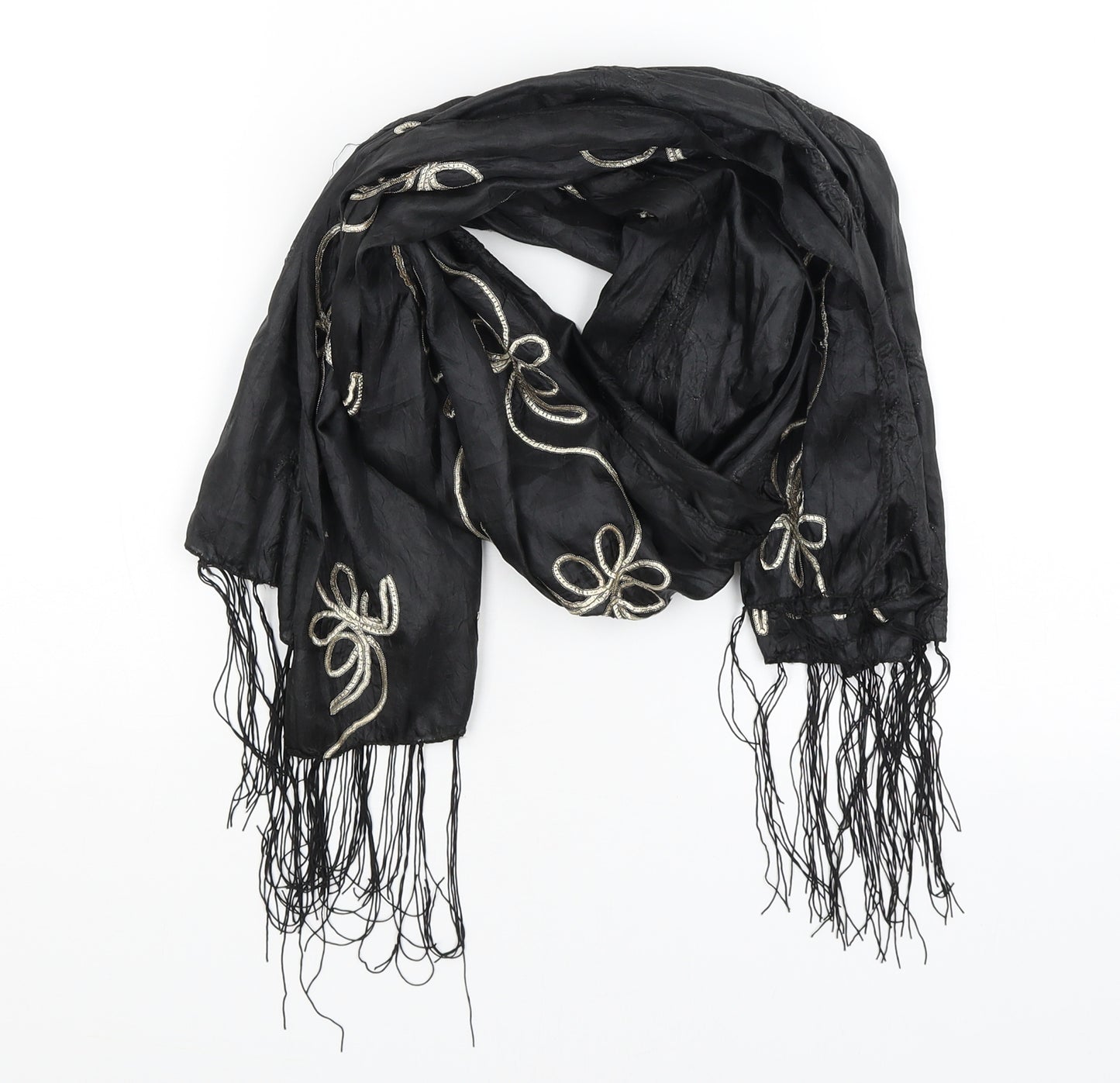 Preworn Womens Black    Scarf