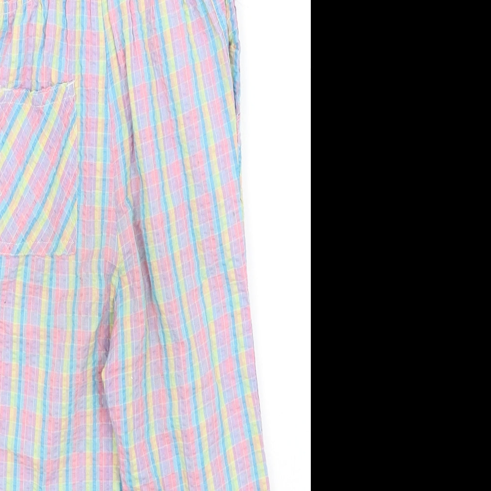 BHS Girls Multicoloured Check Down Dungaree One-Piece Size 3 Years