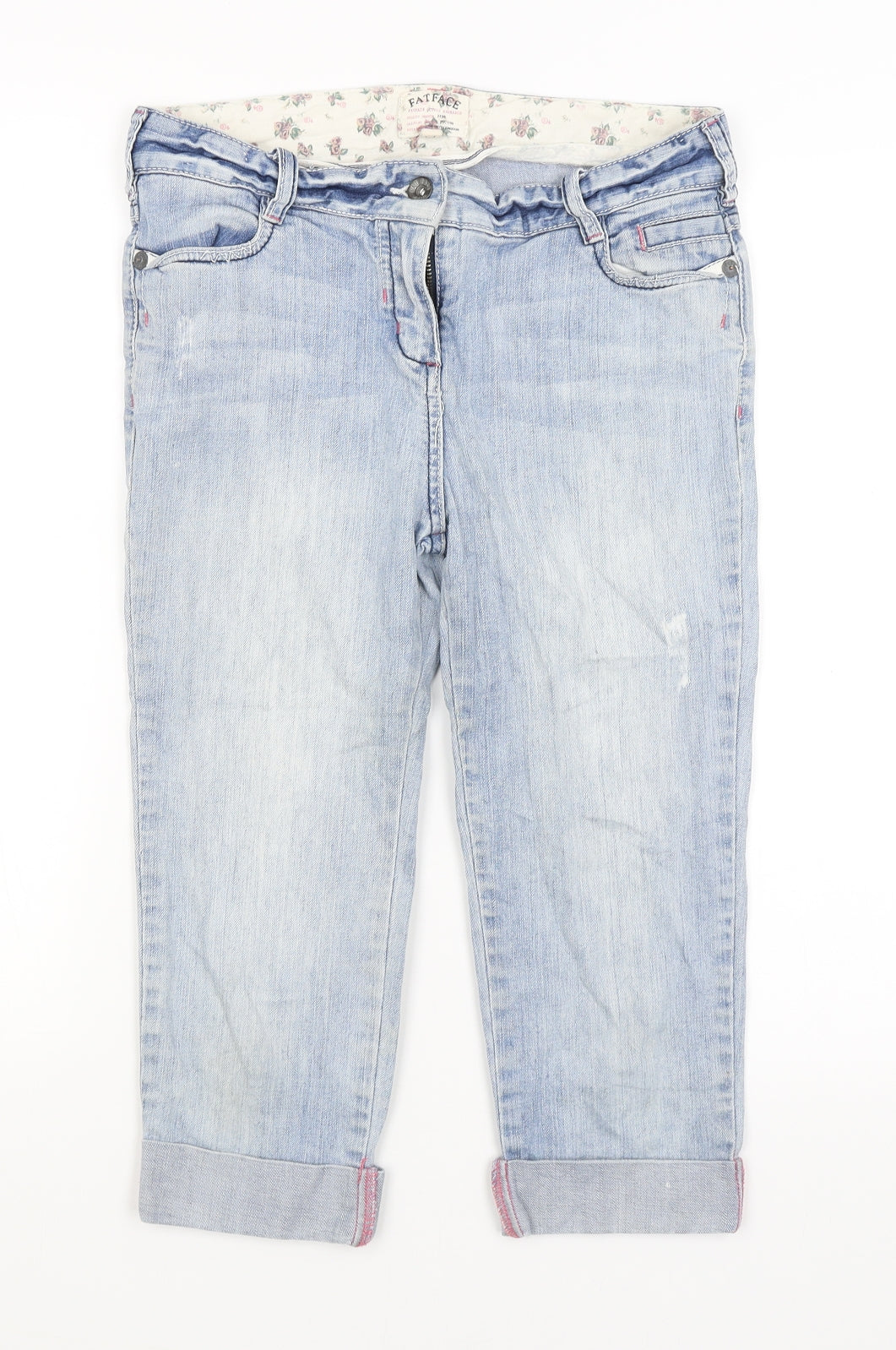 Fat Face Girls Blue   Cropped Jeans Size 13 Years