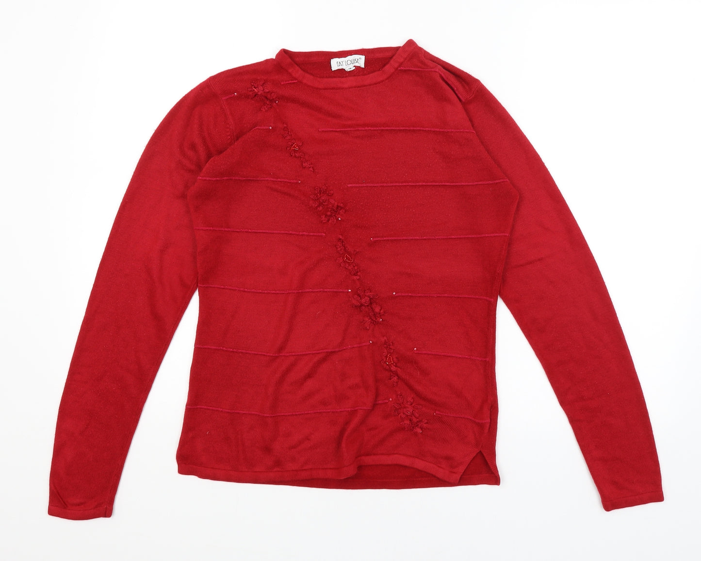 Faye Louise Womens Red   Pullover Jumper Size M