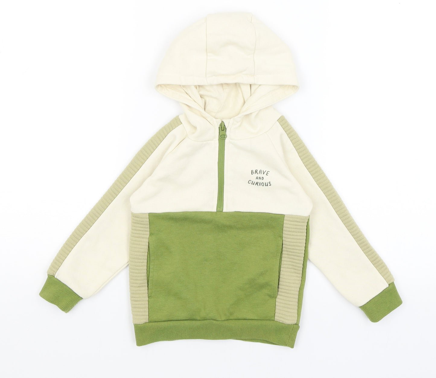 Primark Boys Green   Pullover Hoodie Size 2-3 Years