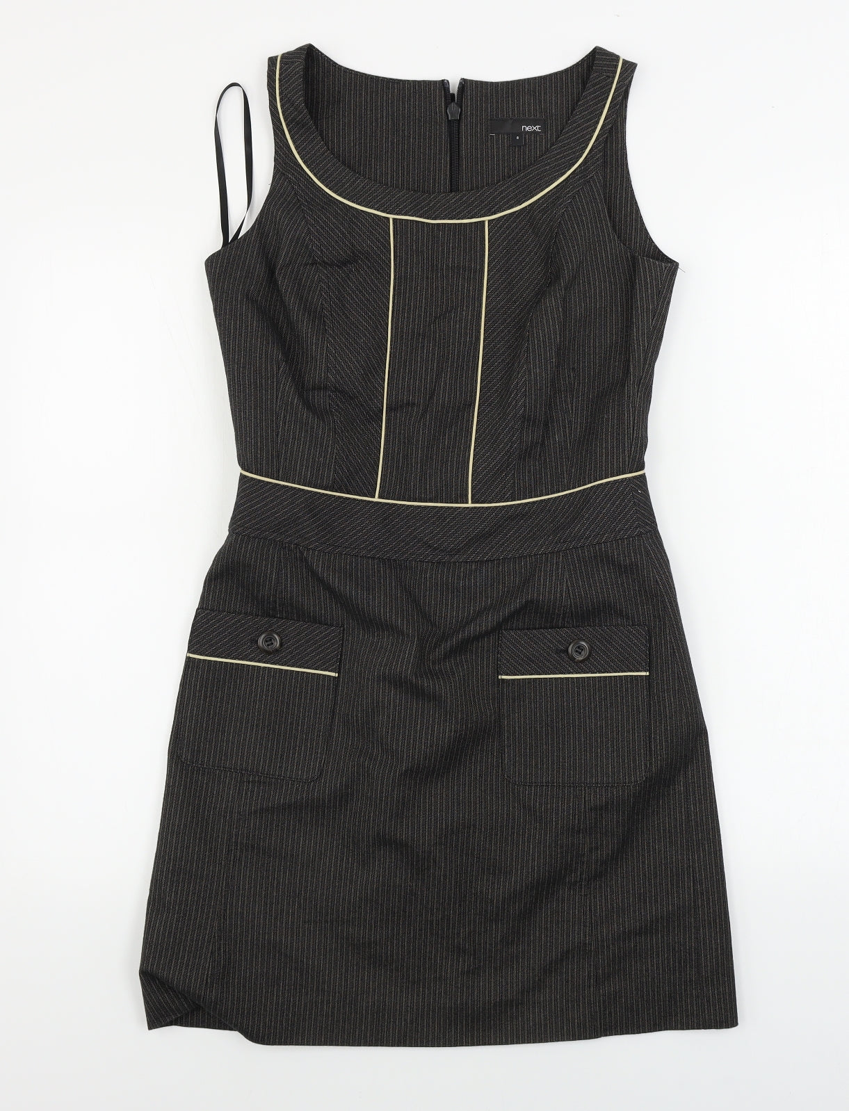NEXT  Womens Black Striped  A-Line  Size 8