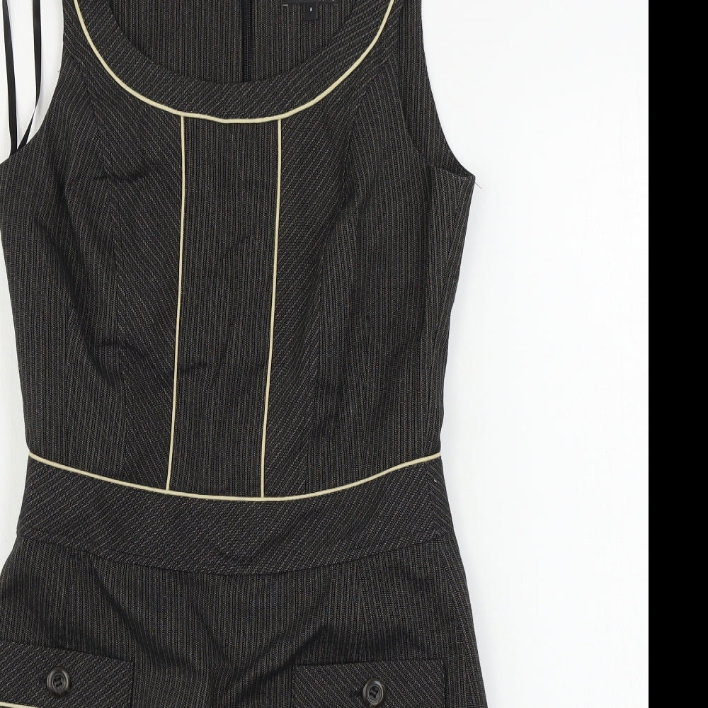 NEXT  Womens Black Striped  A-Line  Size 8