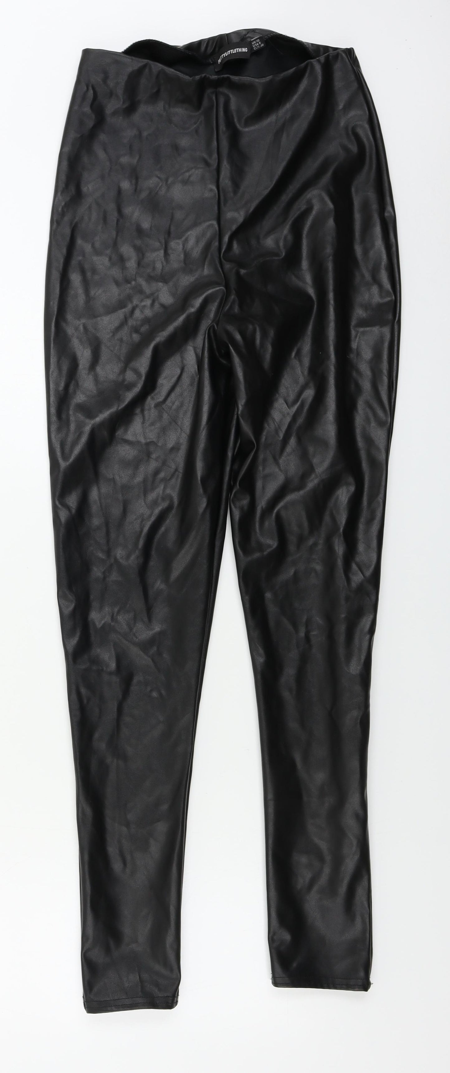 PRETTYLITTLETHING Womens Black   Jegging Leggings Size 10 L28 in