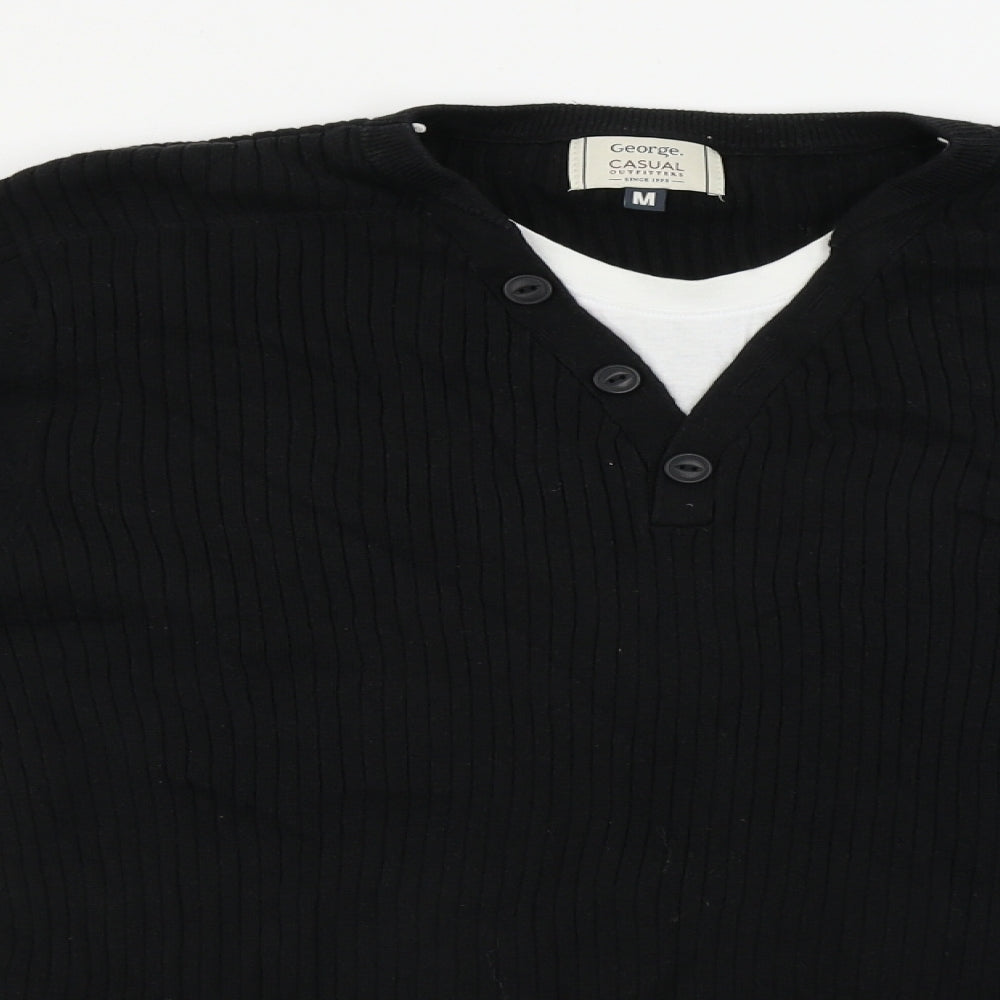 George  Mens Black   Pullover Jumper Size M