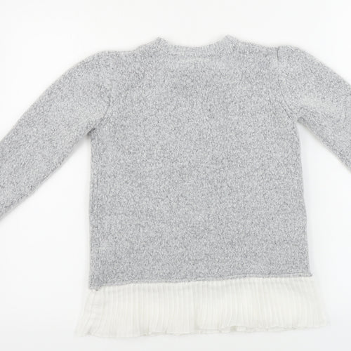 Primark  Girls Grey   Pullover Jumper Size 11-12 Years