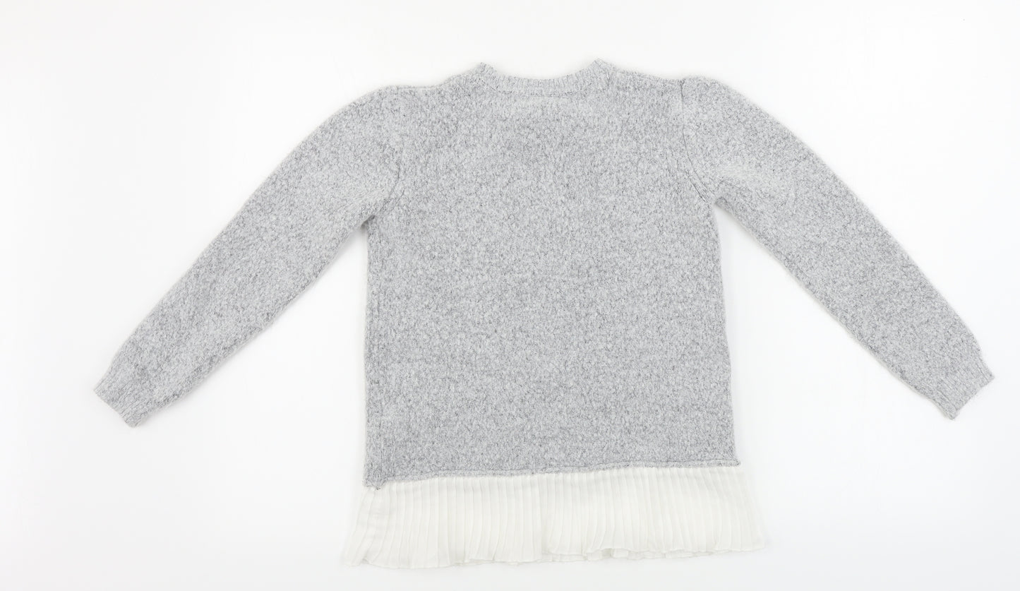 Primark  Girls Grey   Pullover Jumper Size 11-12 Years
