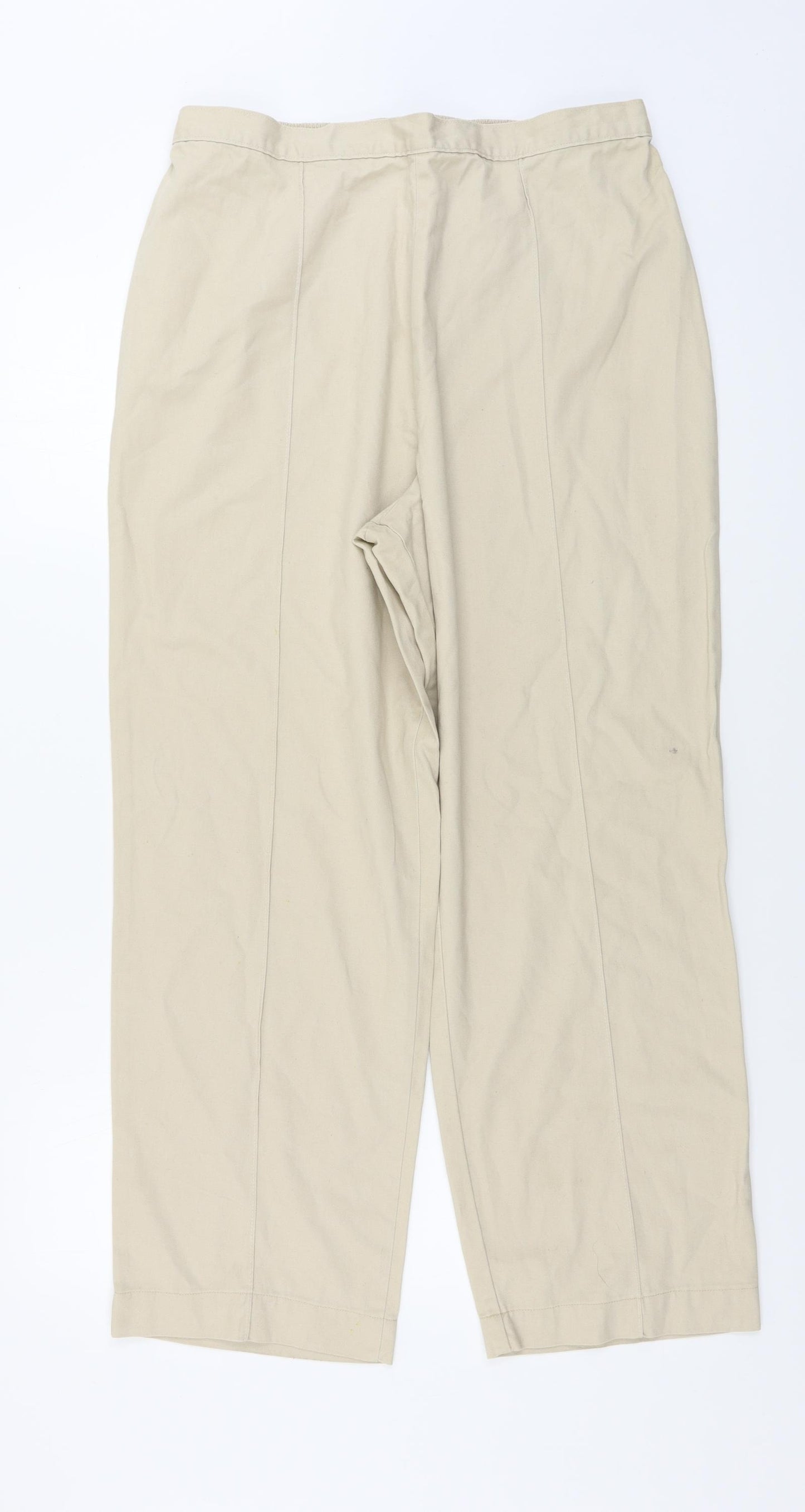 Marks and Spencer  Womens Beige   Trousers  Size 16 L25 in
