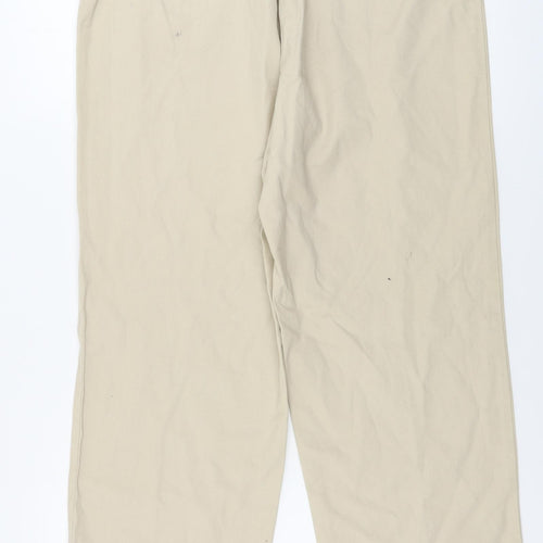 Marks and Spencer  Womens Beige   Trousers  Size 16 L25 in