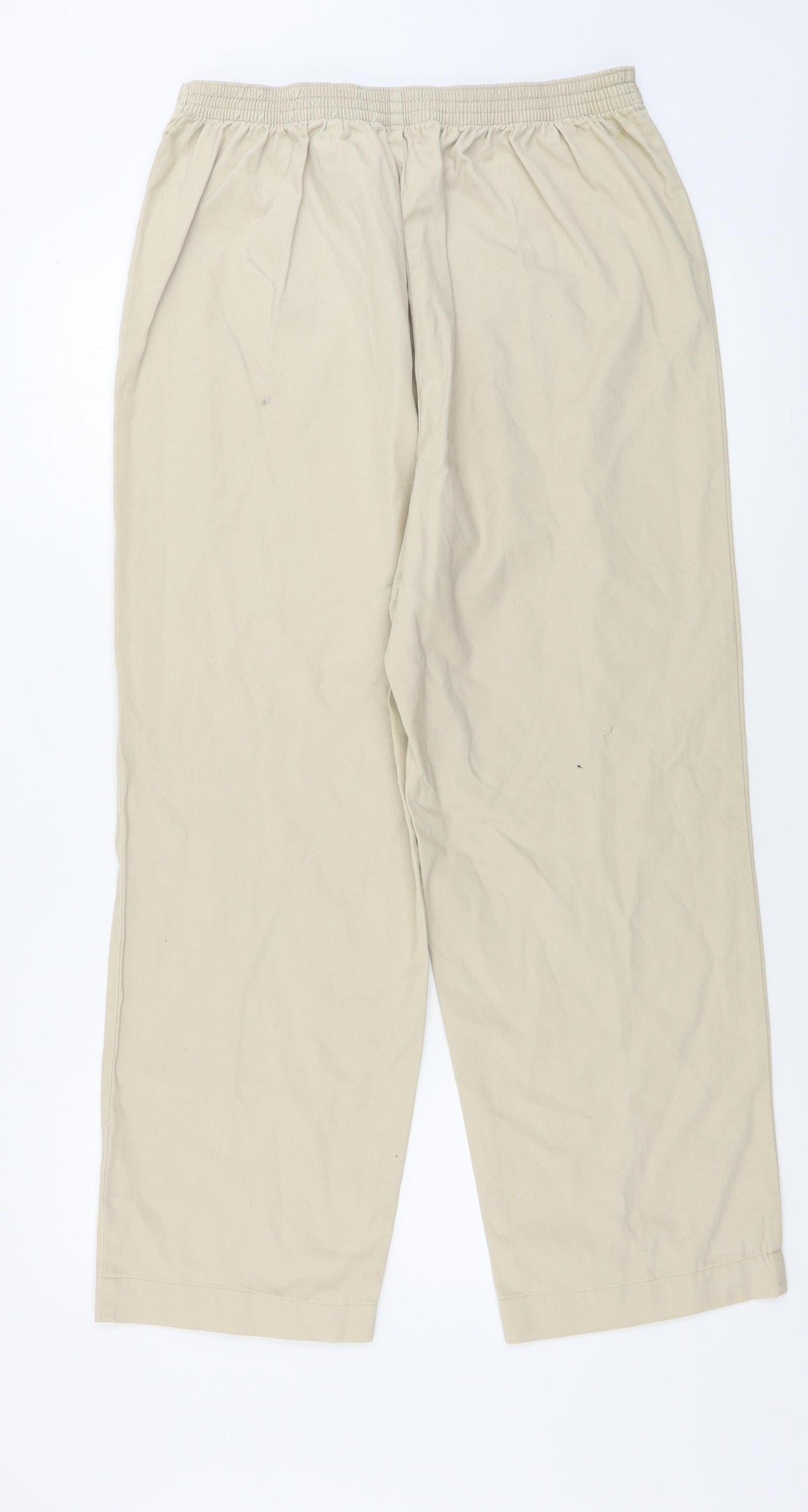 Marks and Spencer  Womens Beige   Trousers  Size 16 L25 in
