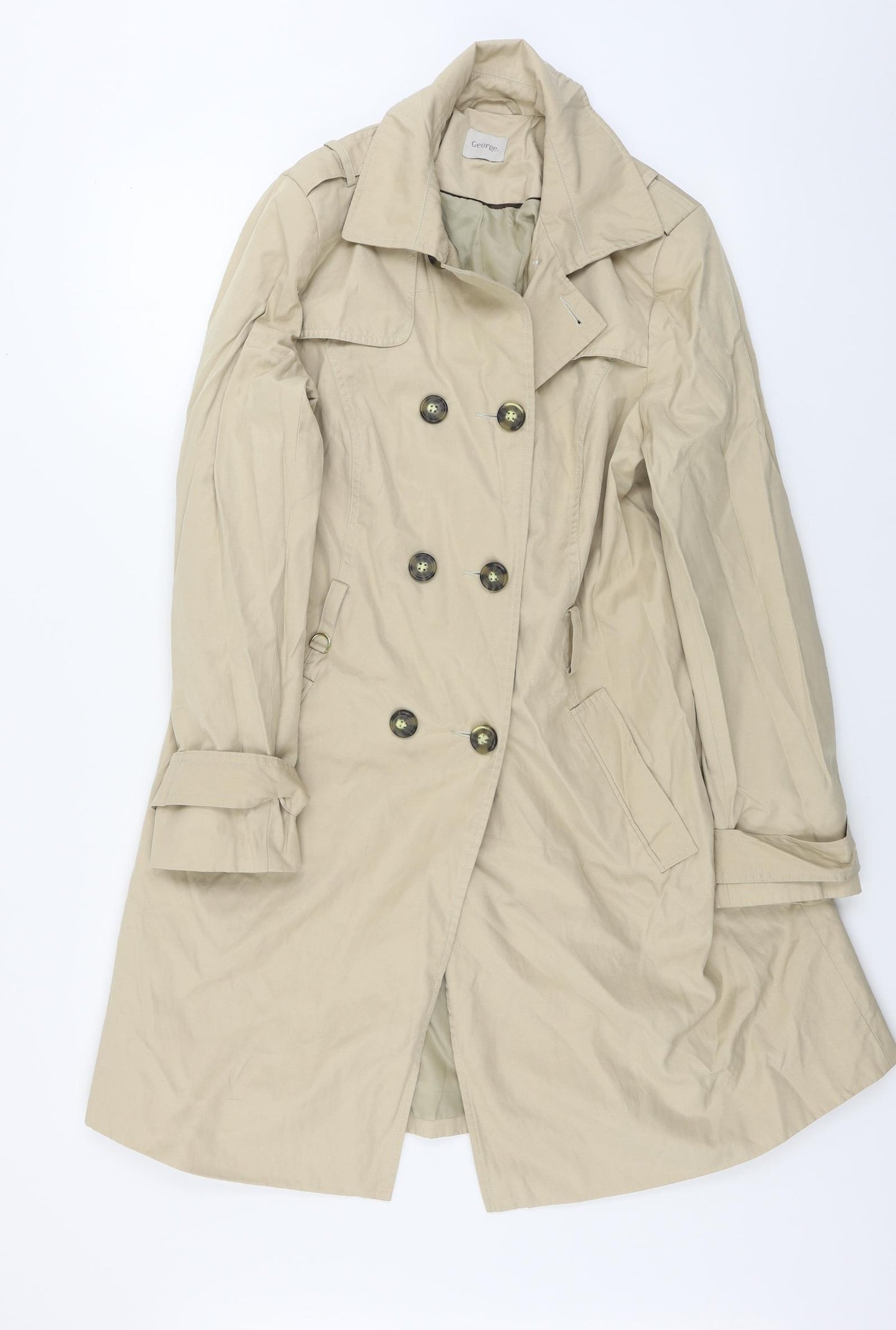 George  Womens Beige   Jacket Coat Size 16