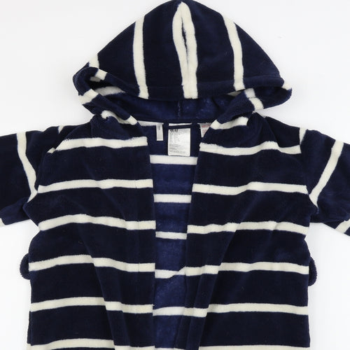 H&M Girls Blue Striped   Gown Size 6-7 Years