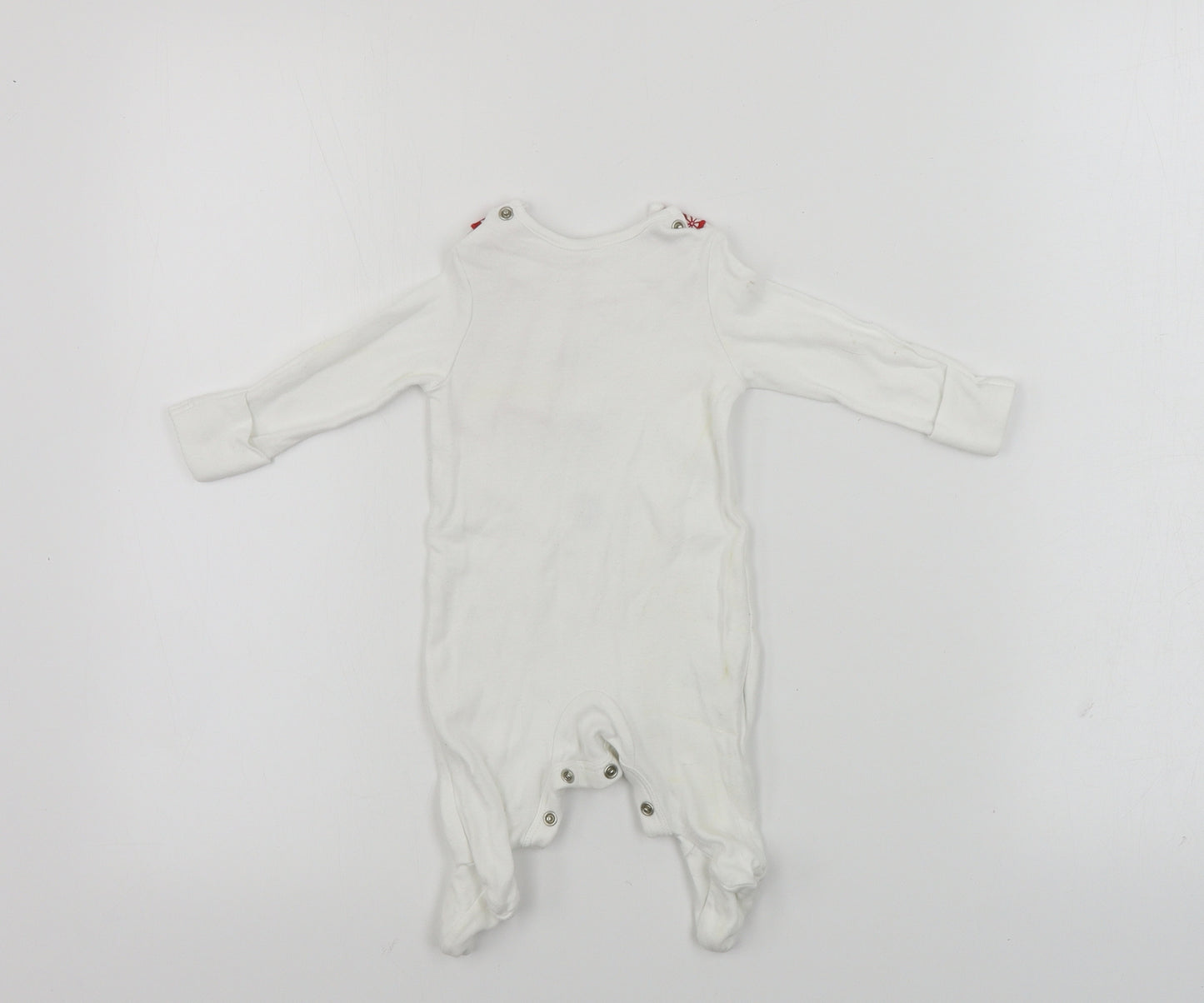 TU Boys White   Babygrow One-Piece Size 0-3 Months