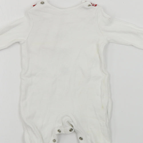 TU Boys White   Babygrow One-Piece Size 0-3 Months