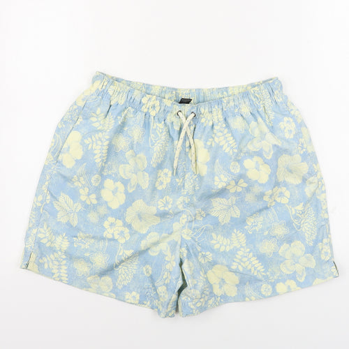 TU Mens Blue Floral  Bermuda Shorts Size M