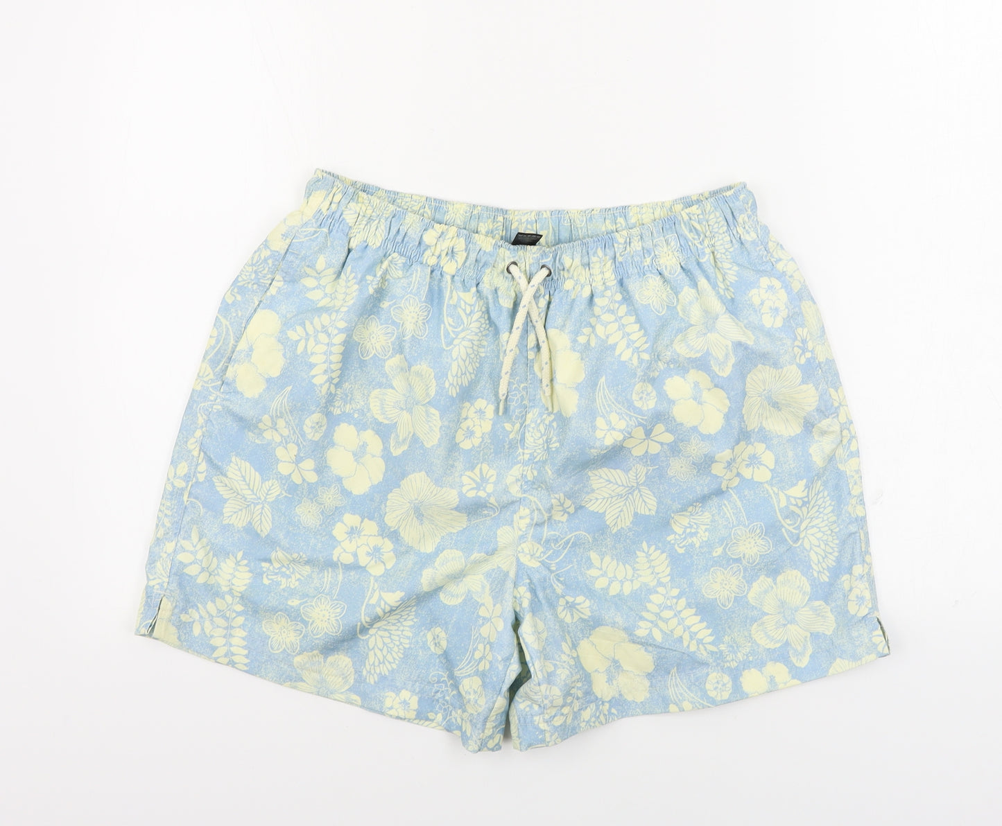 TU Mens Blue Floral  Bermuda Shorts Size M