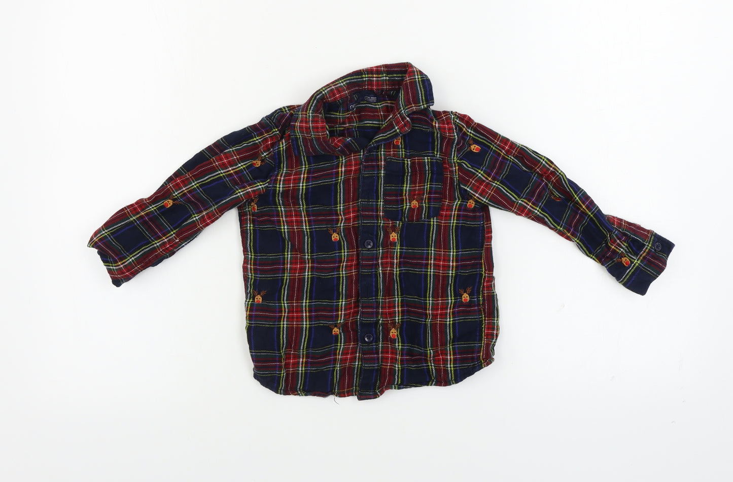 NEXT  Boys Blue Check  Basic Button-Up Size 3-4 Years