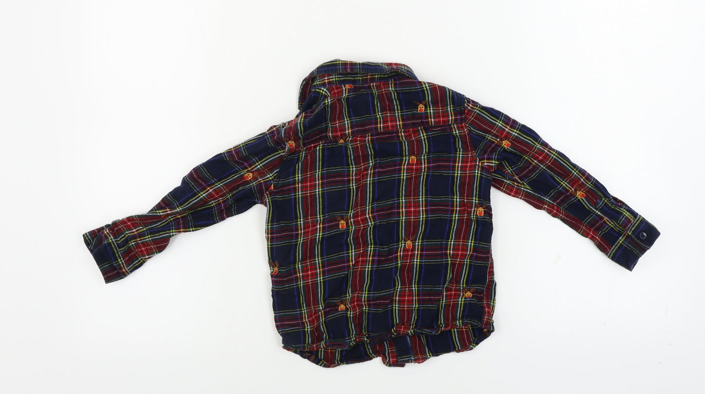 NEXT  Boys Blue Check  Basic Button-Up Size 3-4 Years