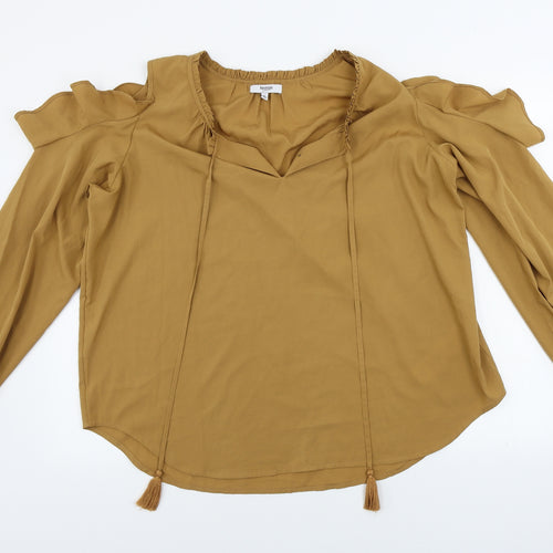 kensie Womens Brown   Basic Blouse Size XL