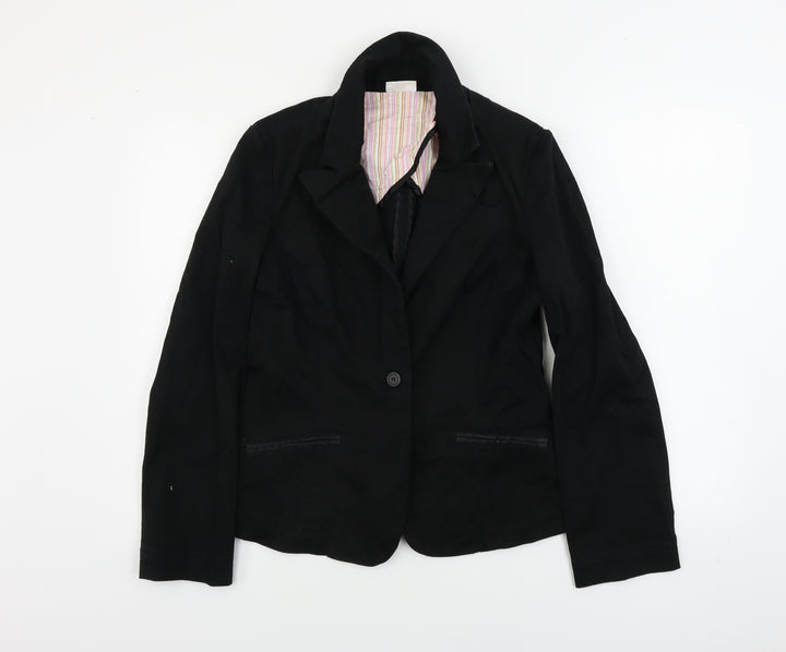 Miss Selfridge Womens Black Jacket Coat Size 14
