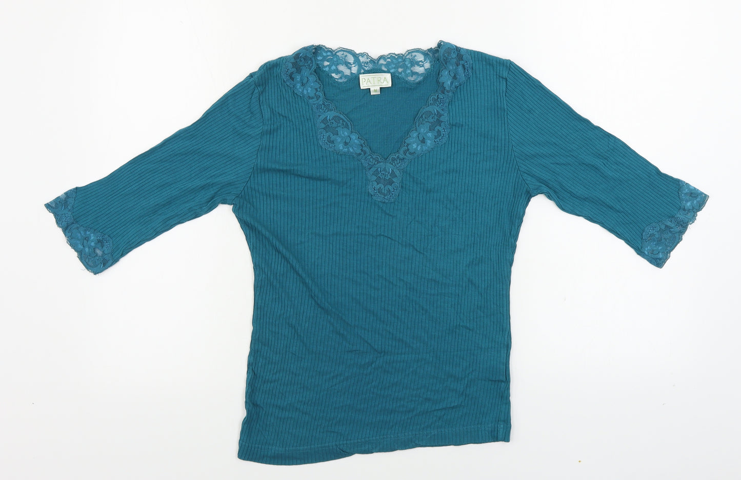 Patra Womens Blue   Basic T-Shirt Size M