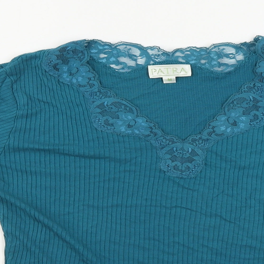Patra Womens Blue   Basic T-Shirt Size M