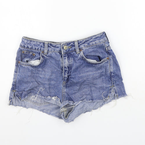 Topshop Womens Blue   Cut-Off Shorts Size 8