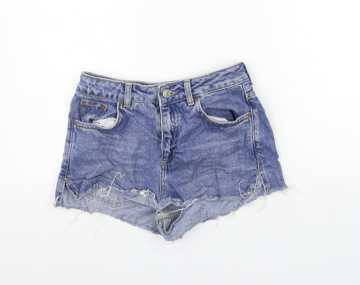 Topshop Womens Blue Cut-Off Shorts Size 8