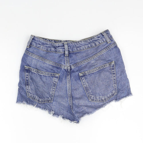 Topshop Womens Blue   Cut-Off Shorts Size 8