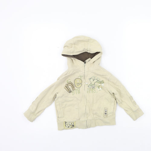 NEXT Boys Beige   Full Zip Jumper Size 12-18 Months