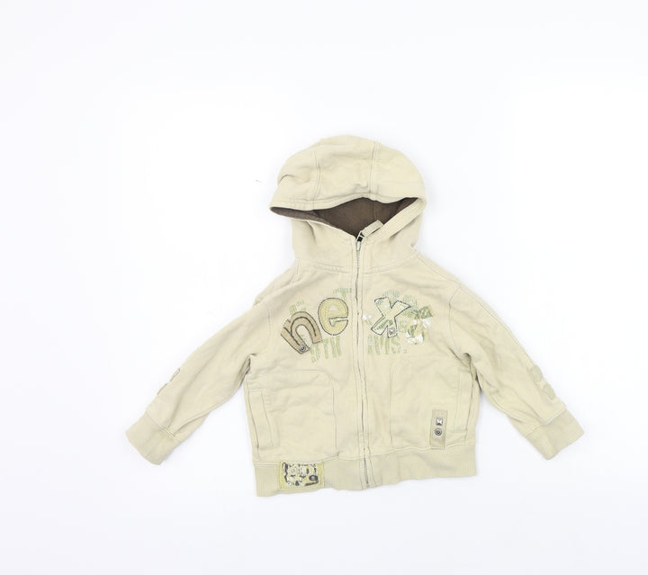 NEXT Boys Beige Full Zip Jumper Size 12-18 Months