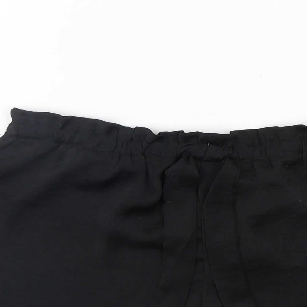 LOVE TO LOUNGE Womens Black Solid  Top Sleep Shorts Size S  - Elastic Waist Band